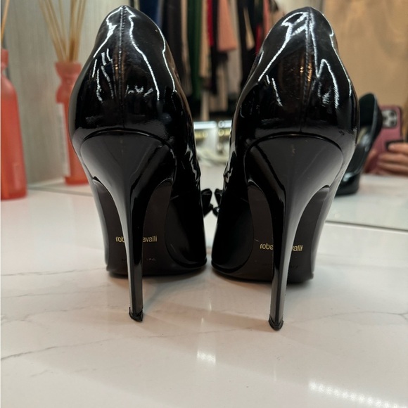 💯 Authentic Roberto Cavalli Black Patent Leather Shoes. Size 7. - Picture 4 of 7